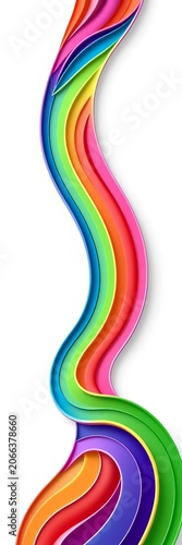 Wavy arrow illustration on isolated white background, wave, icon