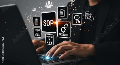 SOP standard operating procedure business management system quality control laptop