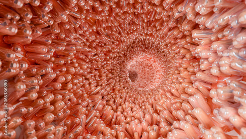 Tableau sur toile medically accurate illustration of intestinal villi