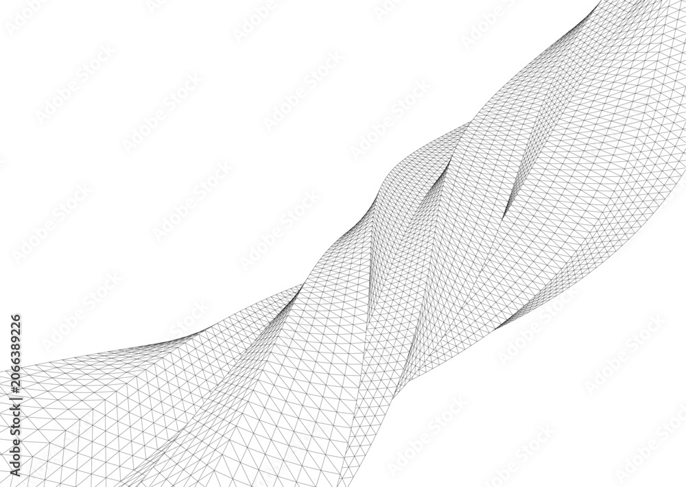Naklejka premium abstract architecture vector 3d illustration