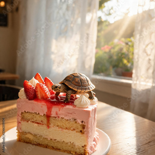 piece of cake and little turtle 
