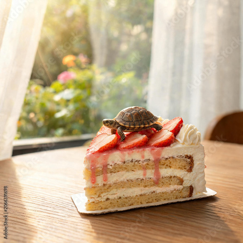 cake with berries