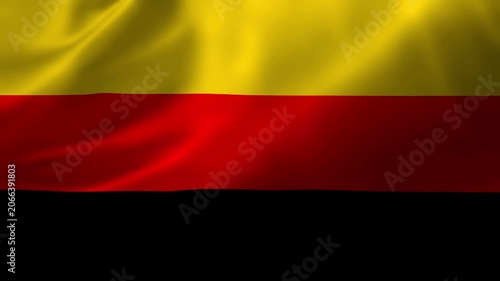 Germany flag waving in the wind close up 