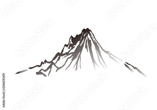 山脈　手描き