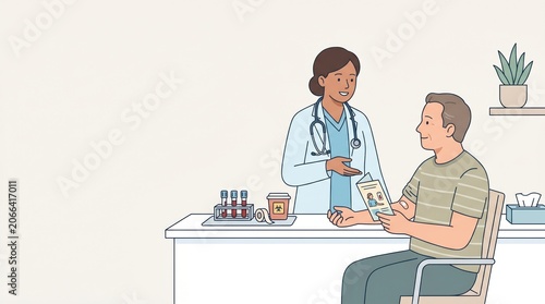 Elderly Woman Engaged in Telehealth Medical Consultation with At-Home Blood Test Kit Modern Healthcare Experience
