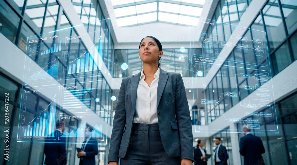 © Rendara Studio - Business leader overseeing global growth strategy and risk assessment © Rendara Studio - Business leader overseeing global growth strategy and risk assessment