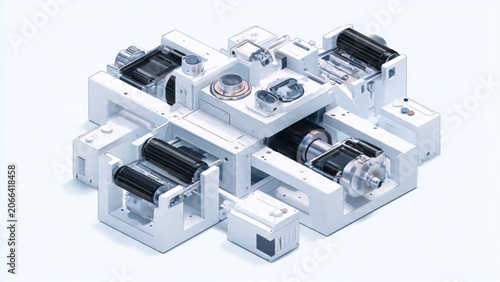advanced semiconductor manufacturing equipment with cooling systems in modern cleanroom environment