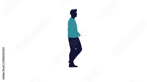 Person walking icon animation. People walking flat and filled icon.