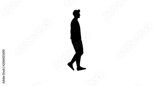Person walking icon animation. People walking flat and filled icon.