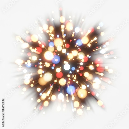 Vibrant Bokeh Lights Explosion Abstract Background.