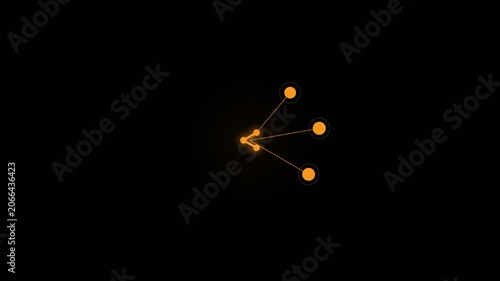 Share Icon Network Animation with Ripple Wave Effect