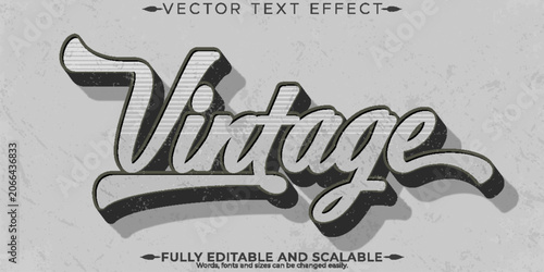 Konstfotografi Vintage editable text effect, editable retro and nostalgic text style
