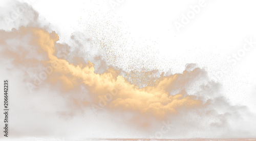Foto Brown dust particles with explosive sandstorm effect PNG