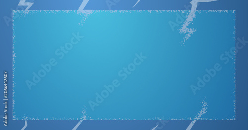 Blue Grunge Border Background with Distressed Frame and Vintage Texture Design