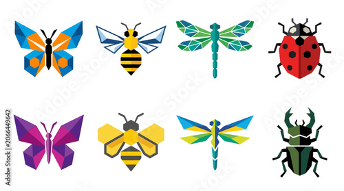 Colorful Insects and Bugs Collection.