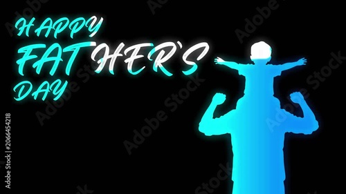 Happy Father's Day blue shine celebration video