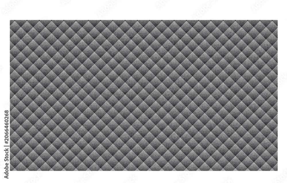 Naklejka premium Quilted dark grey leather texture with diamond pattern