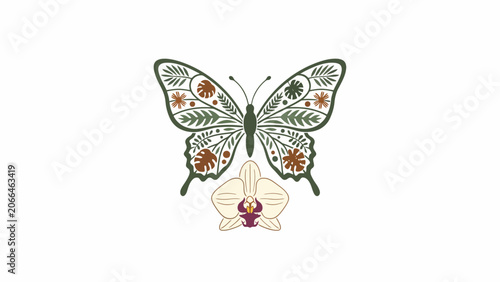 A colorful butterfly on a flower.