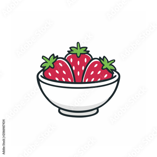 Strawberry cake with cream and berries