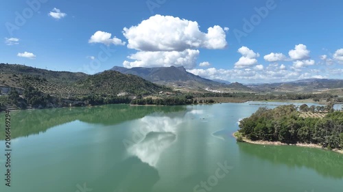 Embalse Conde de Guadalhorce en la provincia de Málaga, Andalucía	