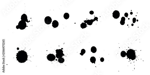 Tableau sur toile Ink drops and splashes