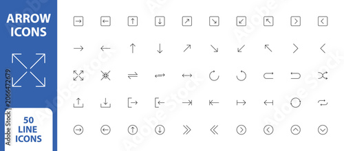 Arrow Icons Set – Modern Direction, Navigation and Interface Symbols Collection