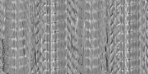 Obraz na plátně Wavy stripes pattern black and white optical illusion design