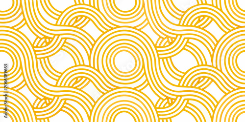 Yellow wavy line pattern minimalist vector illustration on white background