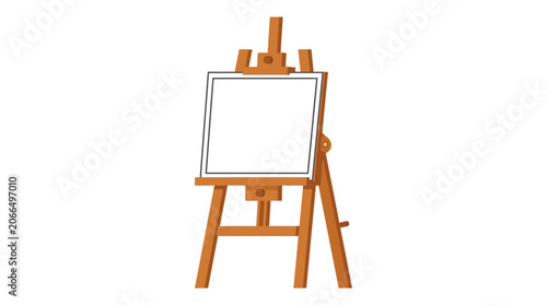Blank Canvas on Wooden Art Easel - Ready for Creativity