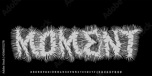 Obraz na płótnie Moment Speed Grunge Font Fast italic grunge font with venom style and rough texture, perfect for racing, sport, and high energy designs