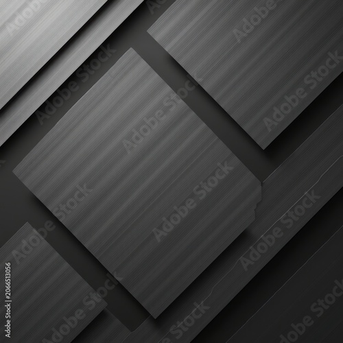 Abstract Composition of Dark Textured Panels with Subtle Stripes