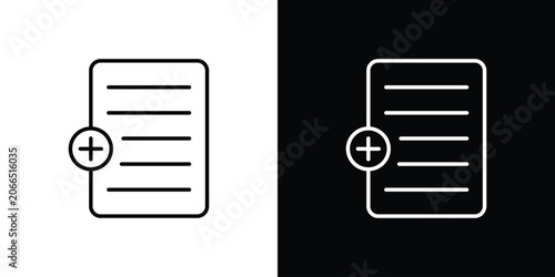 Tableau sur toile Add document icon symbol design template.