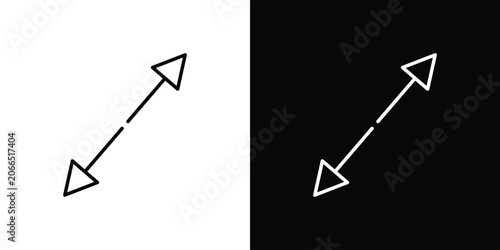 Photos Expand icon symbol design template.