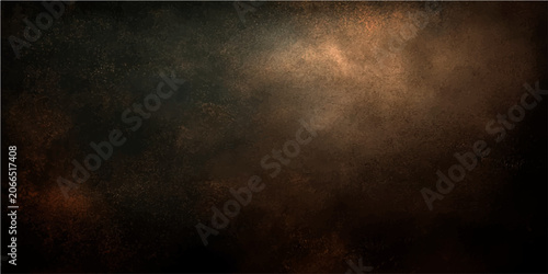 Foto Smoky, textured background with warm, golden light illuminating abstract wisps, creating a dramatic and moody atmosphere