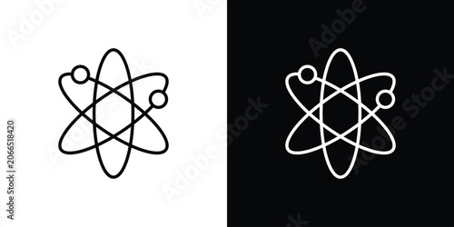 Tableau sur toile Physics icon symbol design template.