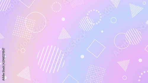 simple and cute background with pastel color gradients and geometric patterns