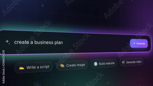 Modern AI interface displaying the prompt 