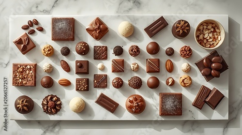 Premium Artisan Chocolate Collection With Sophisticated Culinary Presentation