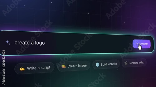 Modern AI prompt interface displaying the command 