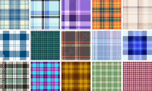 Valokuva Autumn plaid collection built for promotional graphics