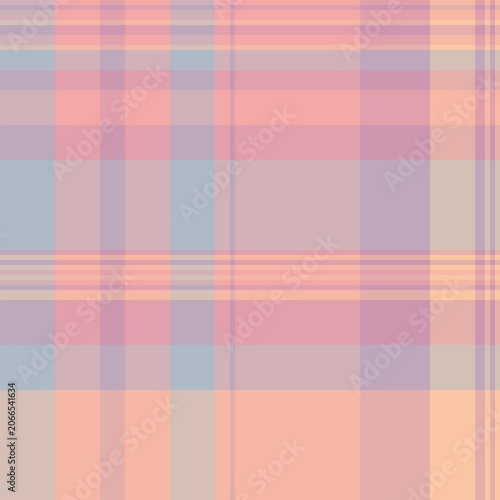 Elegant tartan plaid pattern with a woven fabric texture and clear check layout. Light and red tones create a seamless textile surface with refined textile character for decorative backgrounds.