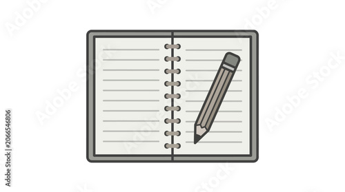 Open Notebook and Pencil - Writing, Planning, and Ideas