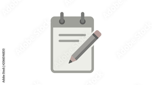 Writing Note Pad With Pencil Icon