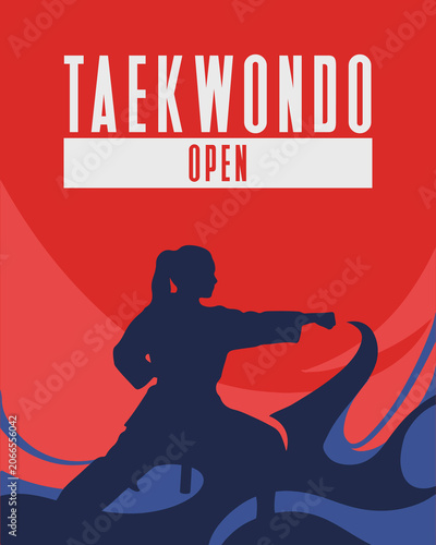 Taekwondo Martial Arts Flyer and Social Media Feed Template Vector