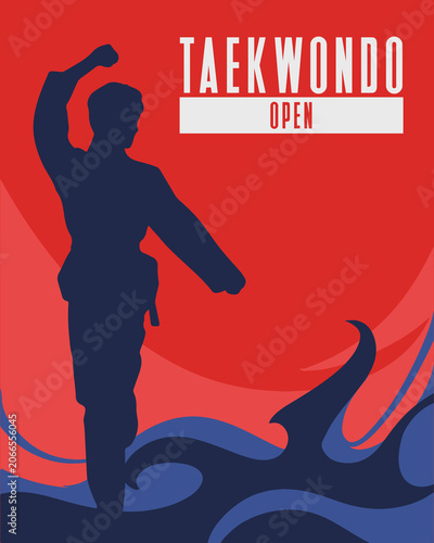 Taekwondo Martial Arts Flyer and Social Media Feed Template Vector