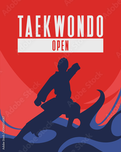 Taekwondo Martial Arts Flyer and Social Media Feed Template Vector