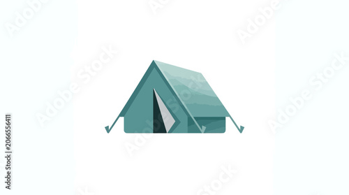 Fotografie Green tent outdoor camping shelter.