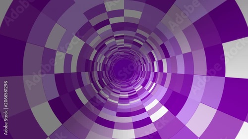 Abstract Purple Mosaic Geometric Tunnel Loop