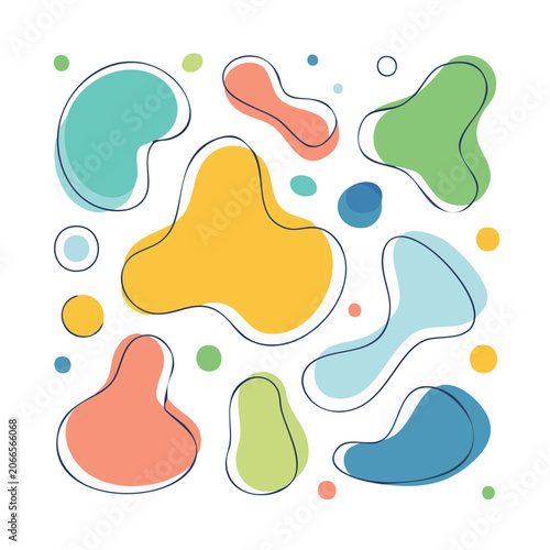 Colorful abstract geometric shapes vector