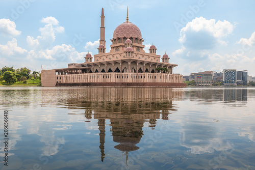 Photography Masjid Putra at Dataran Putra in Putrajaya city, malaysia